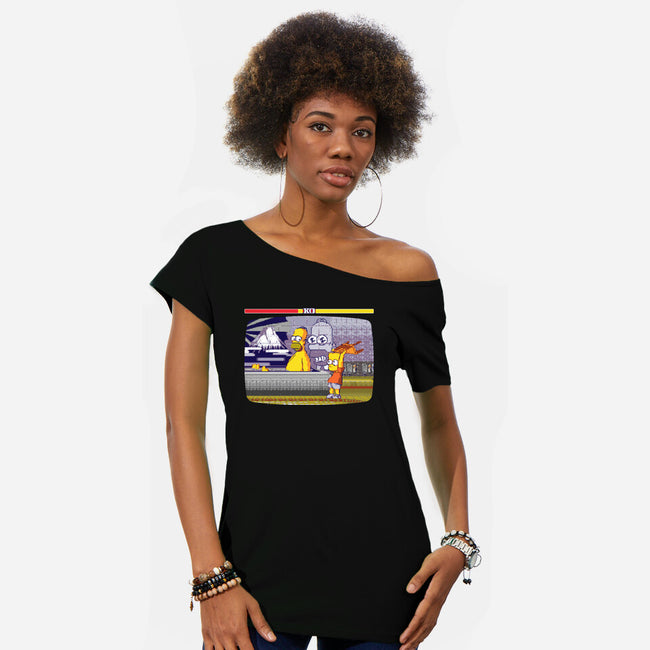 Bath Fighter-Womens-Off Shoulder-Tee-se7te