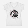 Year Of The Wood Snake-Womens-V-Neck-Tee-DrMonekers