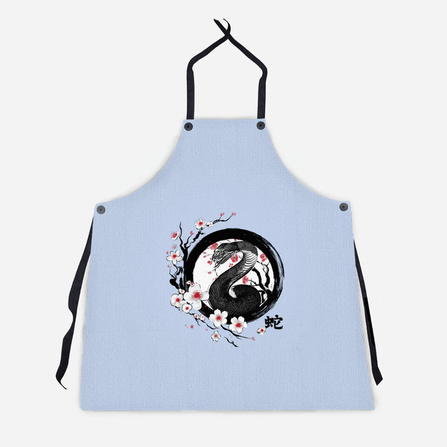 Year Of The Wood Snake-Unisex-Kitchen-Apron-DrMonekers