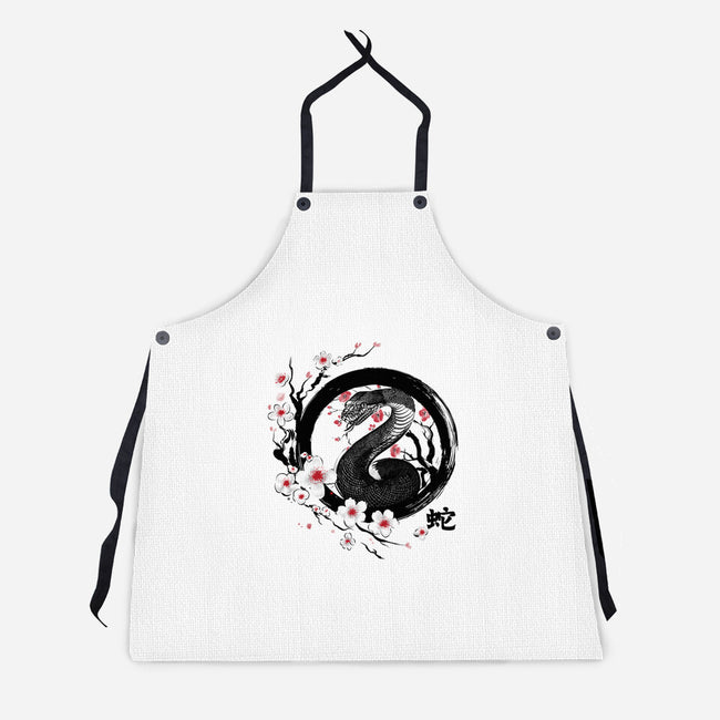 Year Of The Wood Snake-Unisex-Kitchen-Apron-DrMonekers