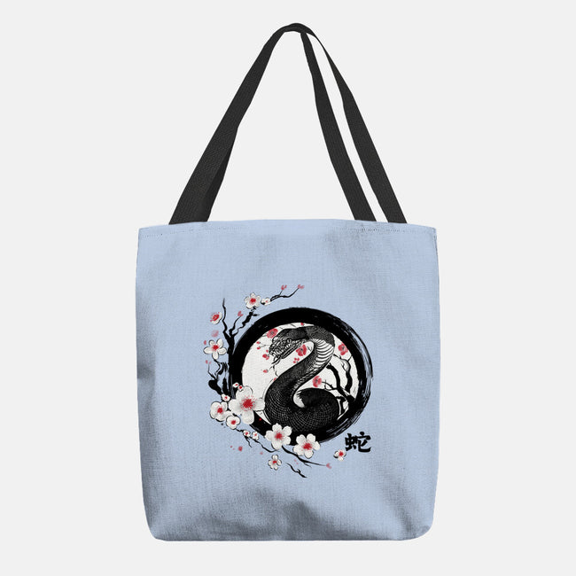 Year Of The Wood Snake-None-Basic Tote-Bag-DrMonekers