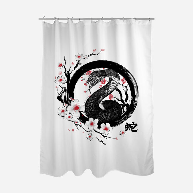 Year Of The Wood Snake-None-Polyester-Shower Curtain-DrMonekers