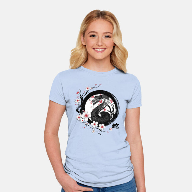 Year Of The Wood Snake-Womens-Fitted-Tee-DrMonekers