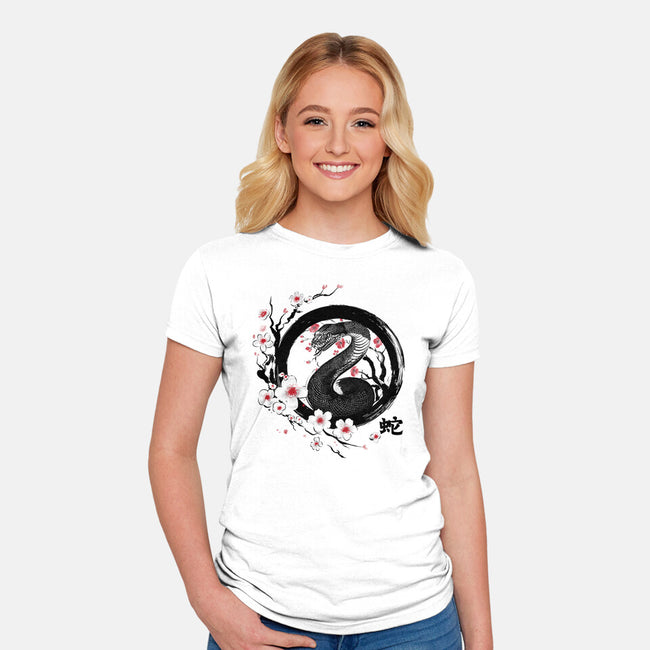 Year Of The Wood Snake-Womens-Fitted-Tee-DrMonekers