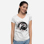 Year Of The Wood Snake-Womens-V-Neck-Tee-DrMonekers