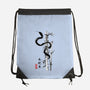 Year Of The Snake Sumi-e-None-Drawstring-Bag-DrMonekers