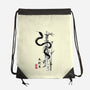 Year Of The Snake Sumi-e-None-Drawstring-Bag-DrMonekers