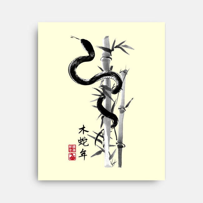 Year Of The Snake Sumi-e-None-Stretched-Canvas-DrMonekers