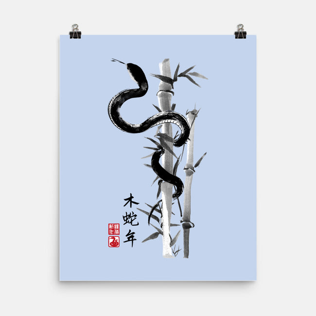 Year Of The Snake Sumi-e-None-Matte-Poster-DrMonekers