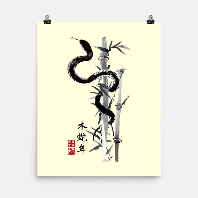 Year Of The Snake Sumi-e-None-Matte-Poster-DrMonekers