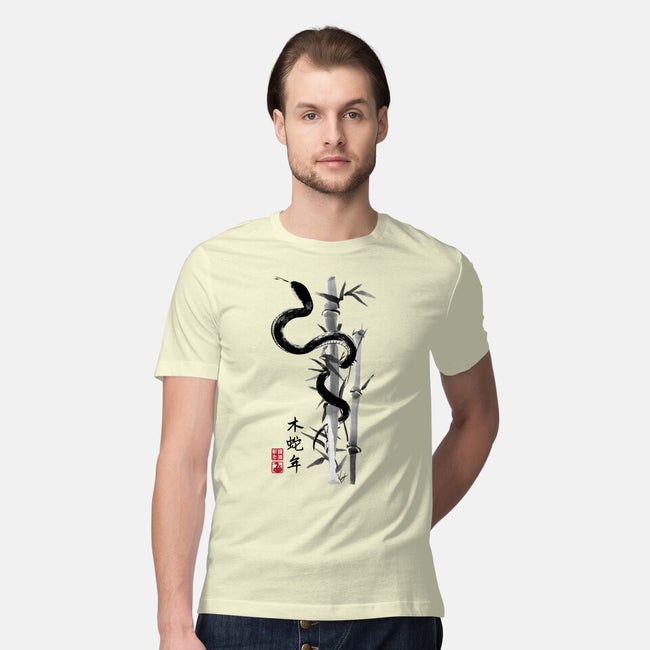 Year Of The Snake Sumi-e-Mens-Premium-Tee-DrMonekers