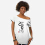 Year Of The Snake Sumi-e-Womens-Off Shoulder-Tee-DrMonekers