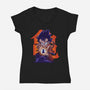 Saiyan Kid-Womens-V-Neck-Tee-rmatix
