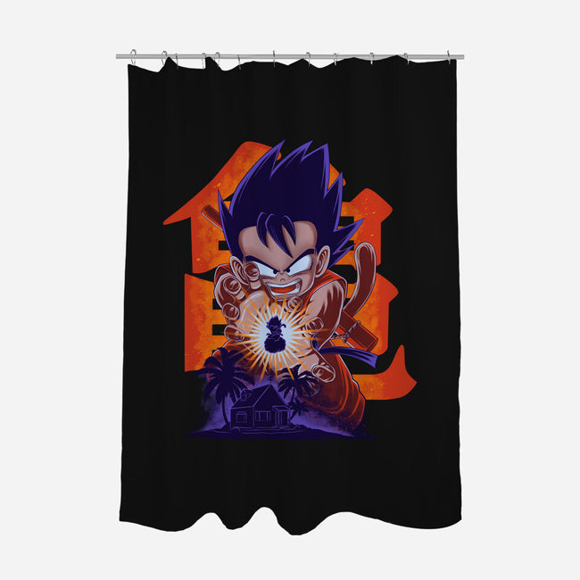 Saiyan Kid-None-Polyester-Shower Curtain-rmatix