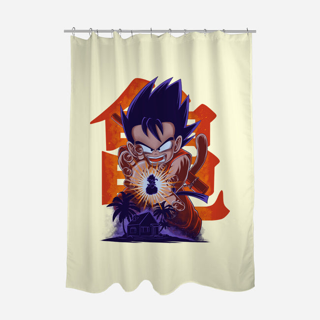 Saiyan Kid-None-Polyester-Shower Curtain-rmatix