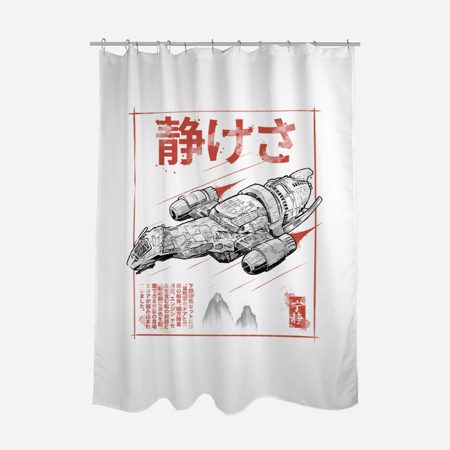 Serenity Sumi-e-None-Polyester-Shower Curtain-Astrobot Invention