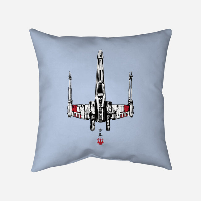 Red Five Sumi-e-None-Removable Cover w Insert-Throw Pillow-DrMonekers