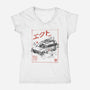 Ectomobile Sumi-e-Womens-V-Neck-Tee-Astrobot Invention