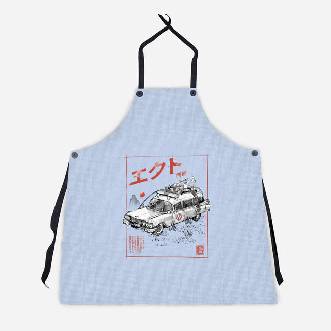 Ectomobile Sumi-e-Unisex-Kitchen-Apron-Astrobot Invention