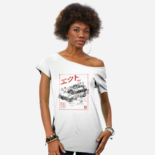 Ectomobile Sumi-e-Womens-Off Shoulder-Tee-Astrobot Invention