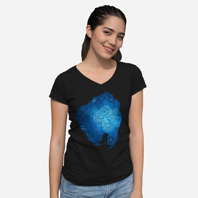 Mufasa's Ghost-Womens-V-Neck-Tee-dalethesk8er