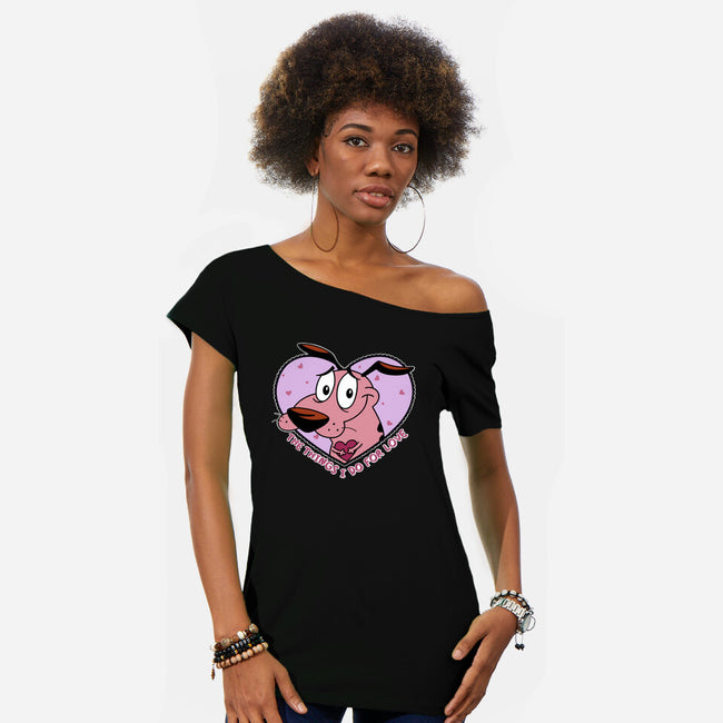 The Things I Do For Love-Womens-Off Shoulder-Tee-Alexhefe