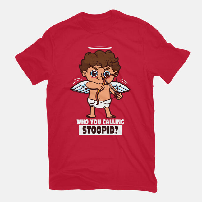 Stupid Cupid-Womens-Fitted-Tee-Boggs Nicolas