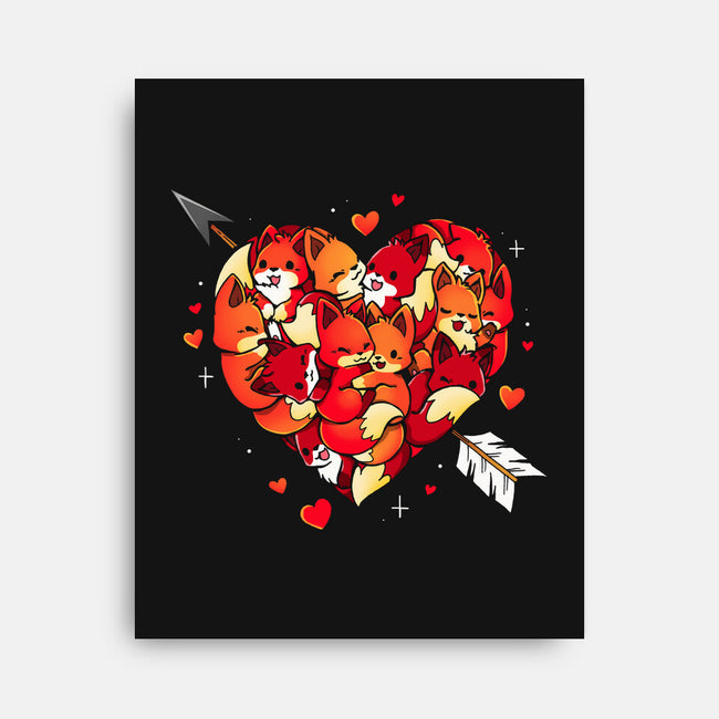 Love Foxes-None-Stretched-Canvas-Vallina84