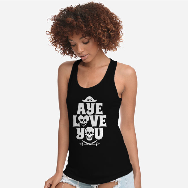 Aye Love You-Womens-Racerback-Tank-Boggs Nicolas