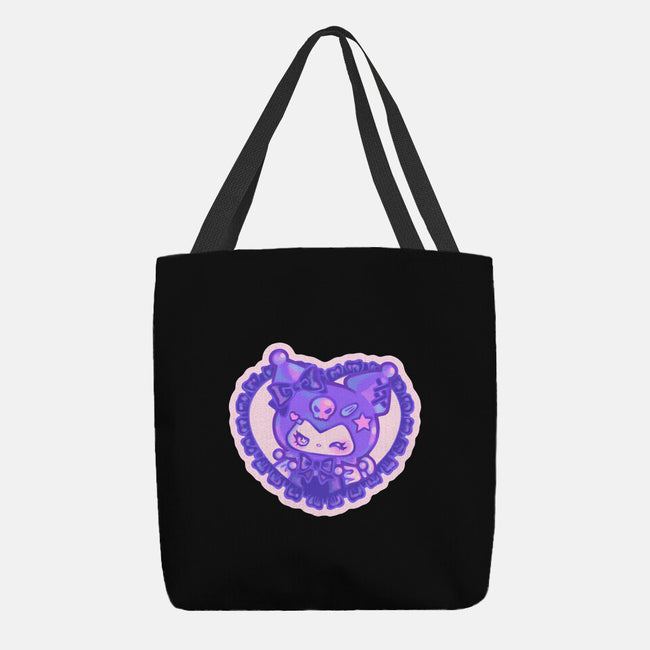 Love Kuromi-None-Basic Tote-Bag-Panchi Art