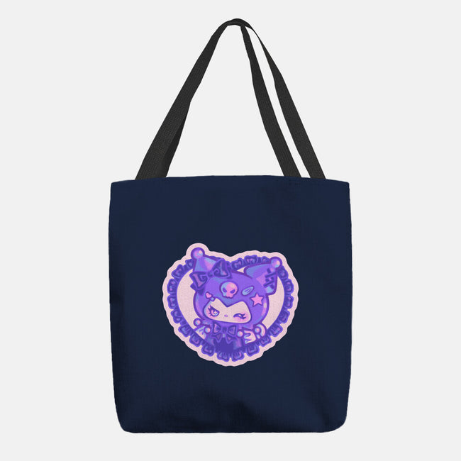 Love Kuromi-None-Basic Tote-Bag-Panchi Art