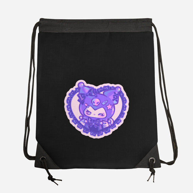 Love Kuromi-None-Drawstring-Bag-Panchi Art