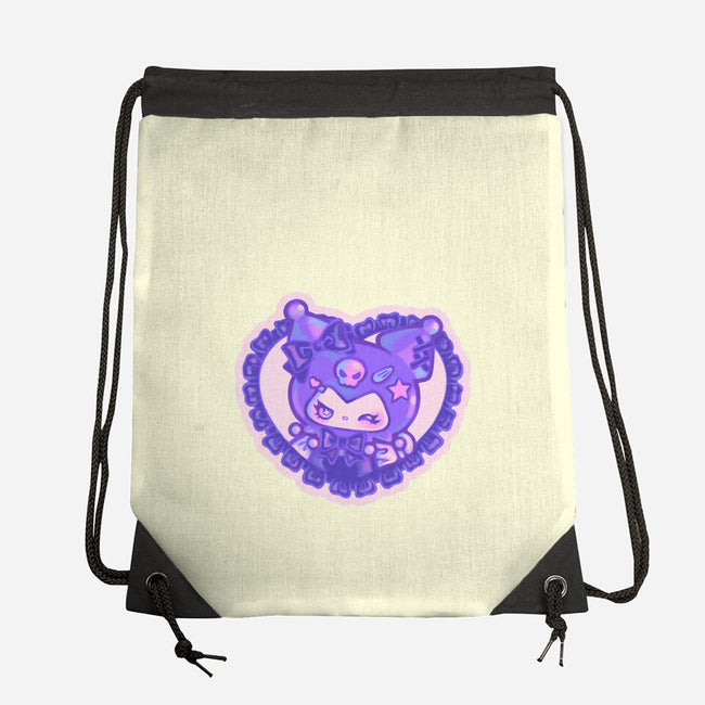 Love Kuromi-None-Drawstring-Bag-Panchi Art