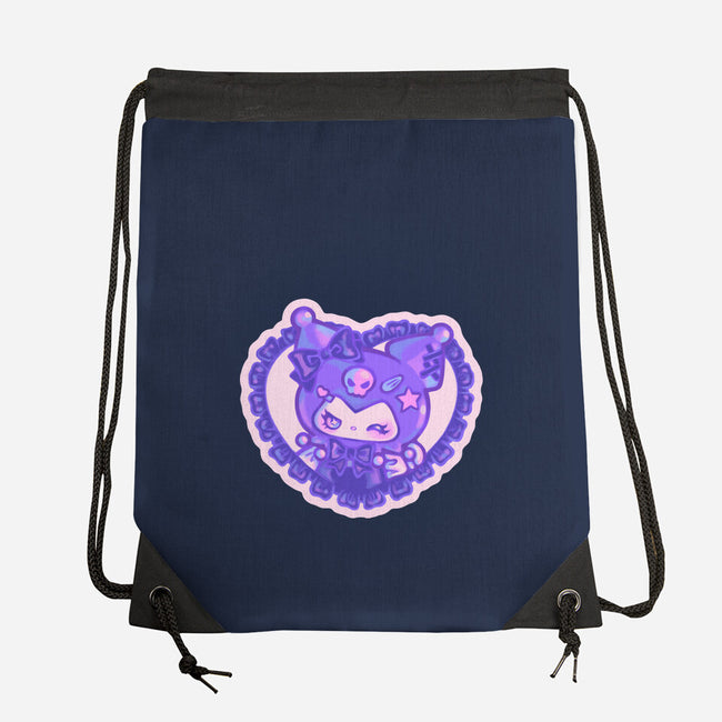 Love Kuromi-None-Drawstring-Bag-Panchi Art