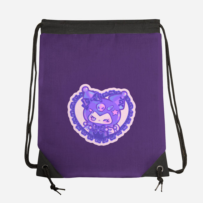 Love Kuromi-None-Drawstring-Bag-Panchi Art