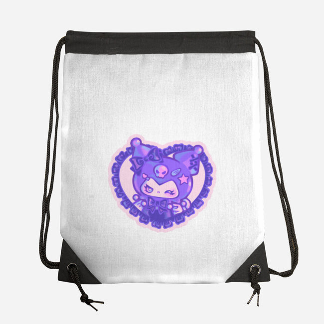 Love Kuromi-None-Drawstring-Bag-Panchi Art
