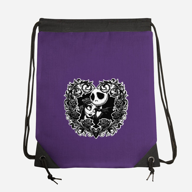 Jack And Sally Love Birds-None-Drawstring-Bag-Superblitz