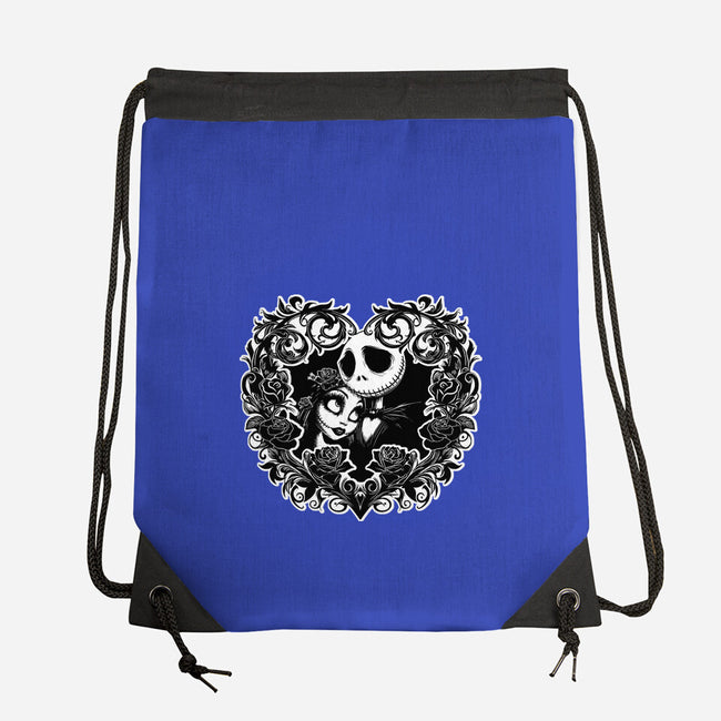 Jack And Sally Love Birds-None-Drawstring-Bag-Superblitz