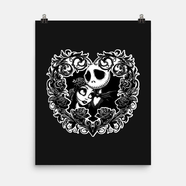 Jack And Sally Love Birds-None-Matte-Poster-Superblitz