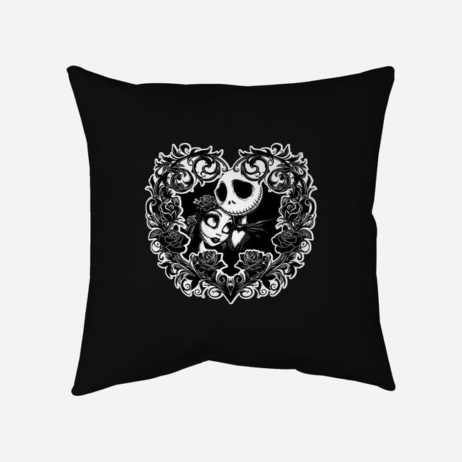 Jack And Sally Love Birds-None-Removable Cover w Insert-Throw Pillow-Superblitz