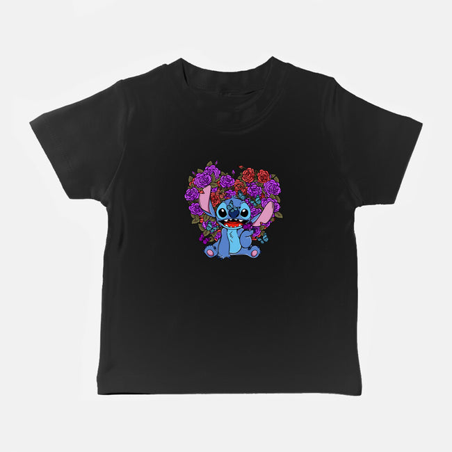 Stitch With Butterfly-Baby-Basic-Tee-Superblitz