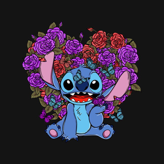Stitch With Butterfly-Womens-Fitted-Tee-Superblitz