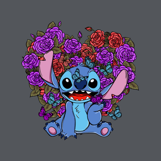 Stitch With Butterfly-Womens-Basic-Tee-Superblitz