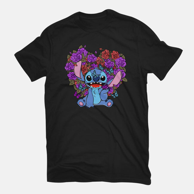 Stitch With Butterfly-Mens-Premium-Tee-Superblitz