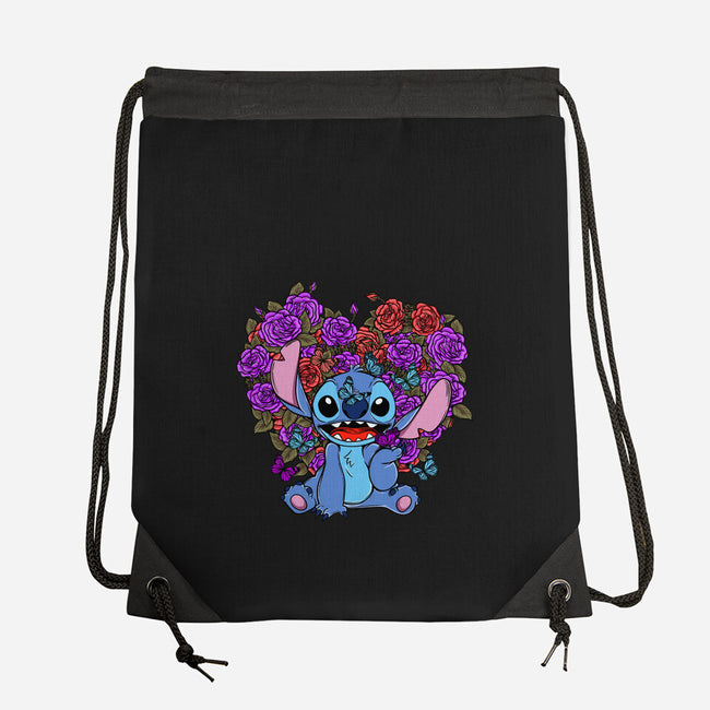 Stitch With Butterfly-None-Drawstring-Bag-Superblitz
