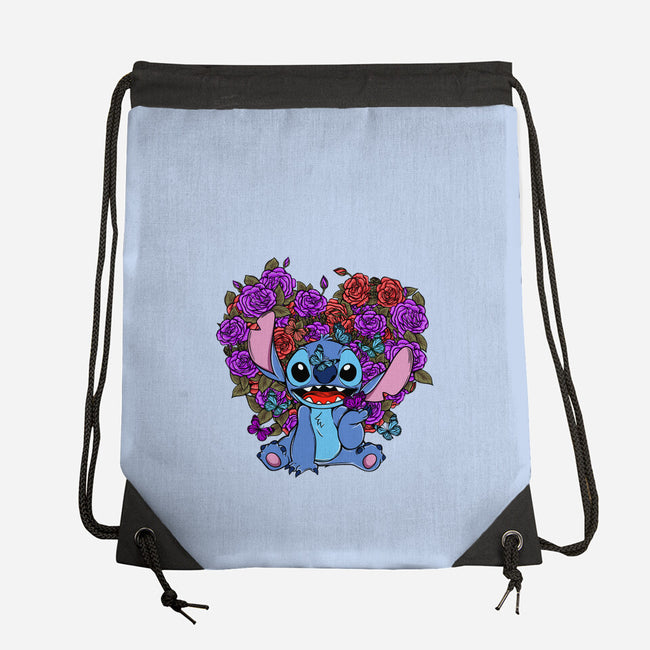 Stitch With Butterfly-None-Drawstring-Bag-Superblitz