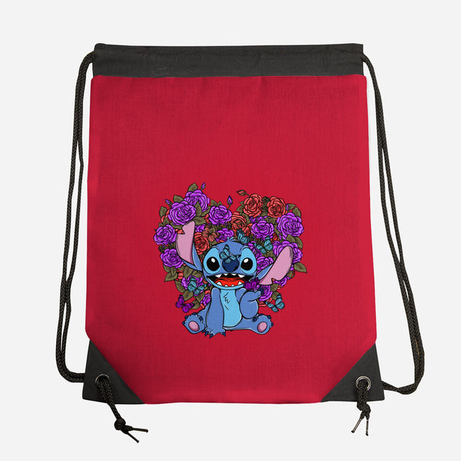 Stitch With Butterfly-None-Drawstring-Bag-Superblitz