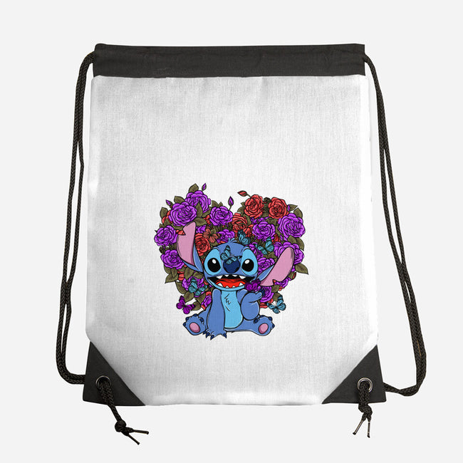 Stitch With Butterfly-None-Drawstring-Bag-Superblitz