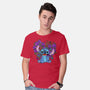 Stitch With Butterfly-Mens-Basic-Tee-Superblitz