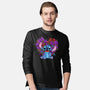 Stitch With Butterfly-Mens-Long Sleeved-Tee-Superblitz